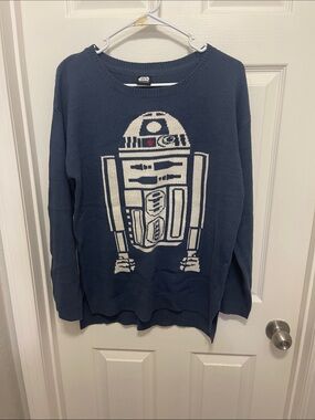 Star Wars Navy Crewneck Sweater with R2-D2 Graphic
